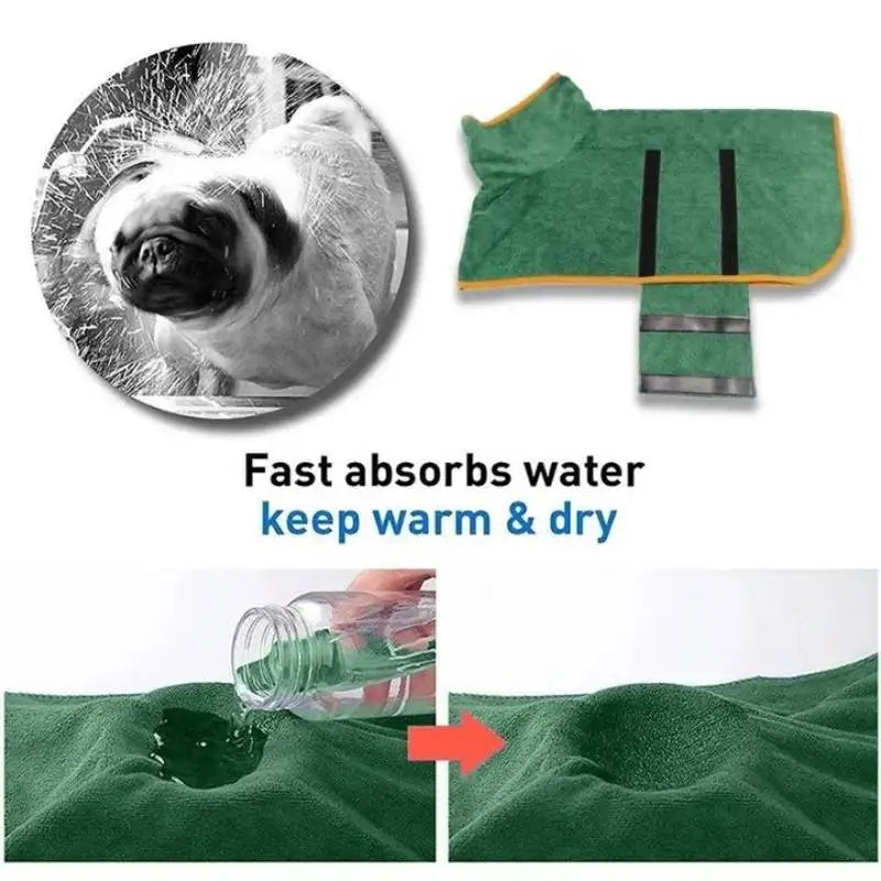 Pet Bathrobe Fast Drying Towel