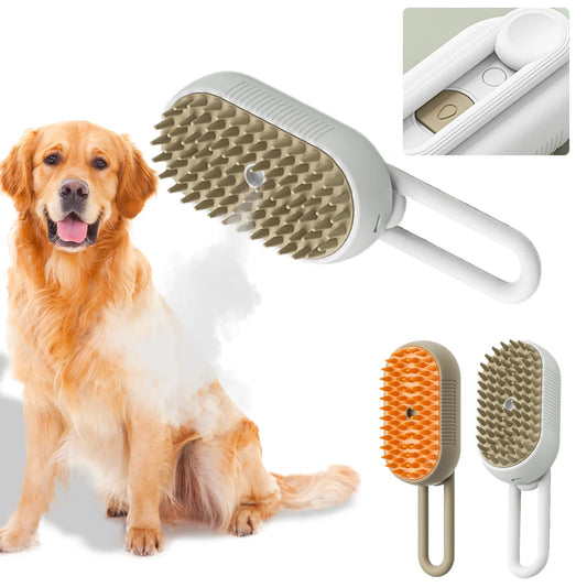 3 in 1 Pet Electric Steam Brush